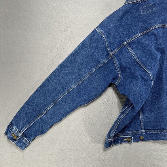Wrangler Jean Jacket Mens Extra Large Blue Rugged Wear Trucker Denim RJK30AN - Picture 15 of 16